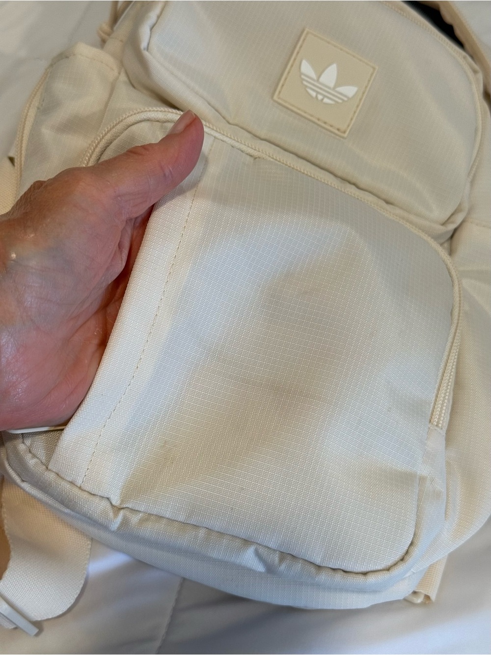 adidas Originals Utility 4 Sling Bag in the "Wonder White" colorway - Picture 7 of 11
